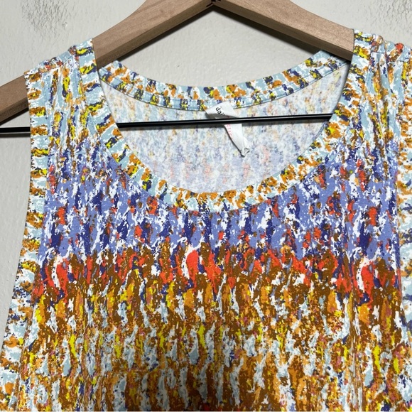 Anthropologie Daily Practice Women Dress Medium Colorful Maxi Ruched Motif - Picture 3 of 14